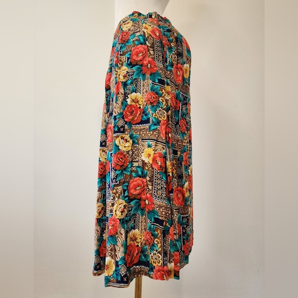 Vintage Kim Rogers Colorful Flowery Teachers Skirt - Picture 7 of 8
